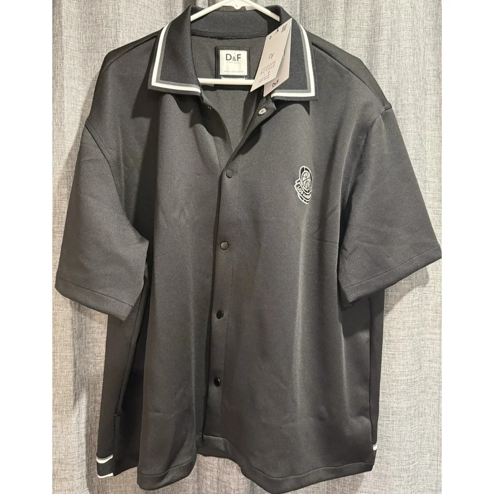 Denim & Flower Rickey Singh Shirt Mens XL Short Sleeve Snaps Relaxed LA NWT - Picture 1 of 14